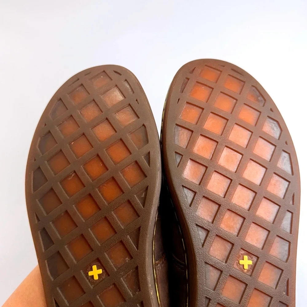 Dr. Martens Tobias Boots Mens 9 Womens 10 Brown Leather Lace Up Combat AW004